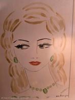 Kees van Dongen, 1877-1968, origineel Aquarel, gesigneerd, Antiek en Kunst, Ophalen