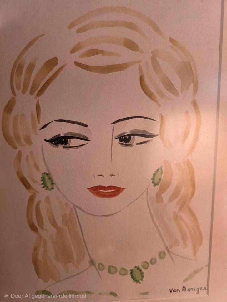 Kees van Dongen, 1877-1968, origineel Aquarel, gesigneerd, Antiek en Kunst, Kunst | Schilderijen | Modern, Ophalen