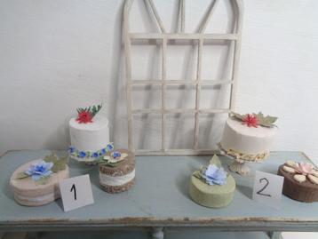 Setje taartjes,,, Poppenhuis 1:12 (Nr Br129)*    beschikbaar voor biedingen
