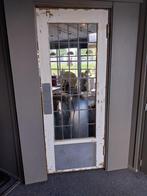 Glas in lood deur (horeca scharnieren), Doe-het-zelf en Verbouw, Deuren en Horren, Ophalen, 80 tot 100 cm, Binnendeur, Zo goed als nieuw