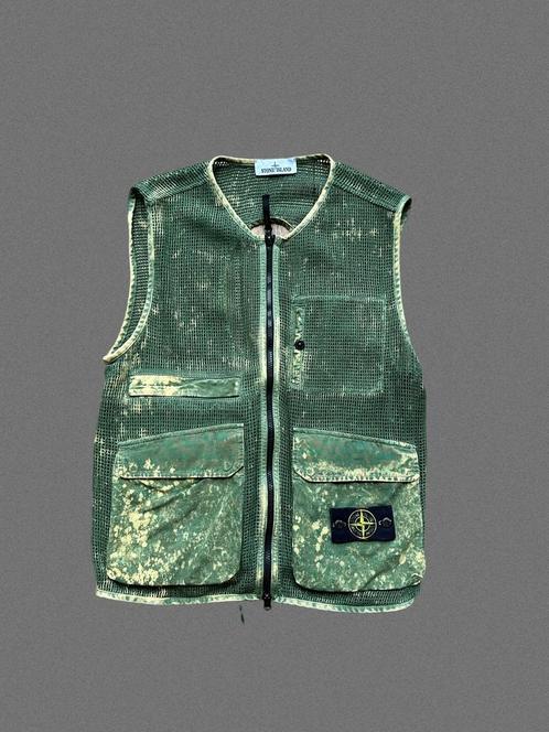 Stone Island Bleached Tactial Vest Multi Pocket Rare Size M, Kleding | Heren, Truien en Vesten, Groen, Ophalen of Verzenden