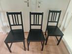 IKEA Stefan stoelen 3x zwart, Huis en Inrichting, Drie, Gebruikt, Ophalen