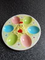 PASEN: prachtig keramisch bord voor 6 eieren met geel kipje, Huis en Inrichting, Keuken | Servies, Keramiek, Ophalen of Verzenden
