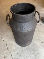 Oude metalen melkbus, Huis en Inrichting, Overige materialen, Gebruikt, Schaal, Rond