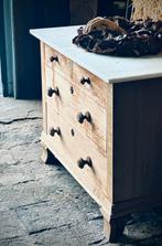 * Retro vintage commode dressoir eiken marmer antiek *, Huis en Inrichting, Ophalen, Zo goed als nieuw, 25 tot 50 cm