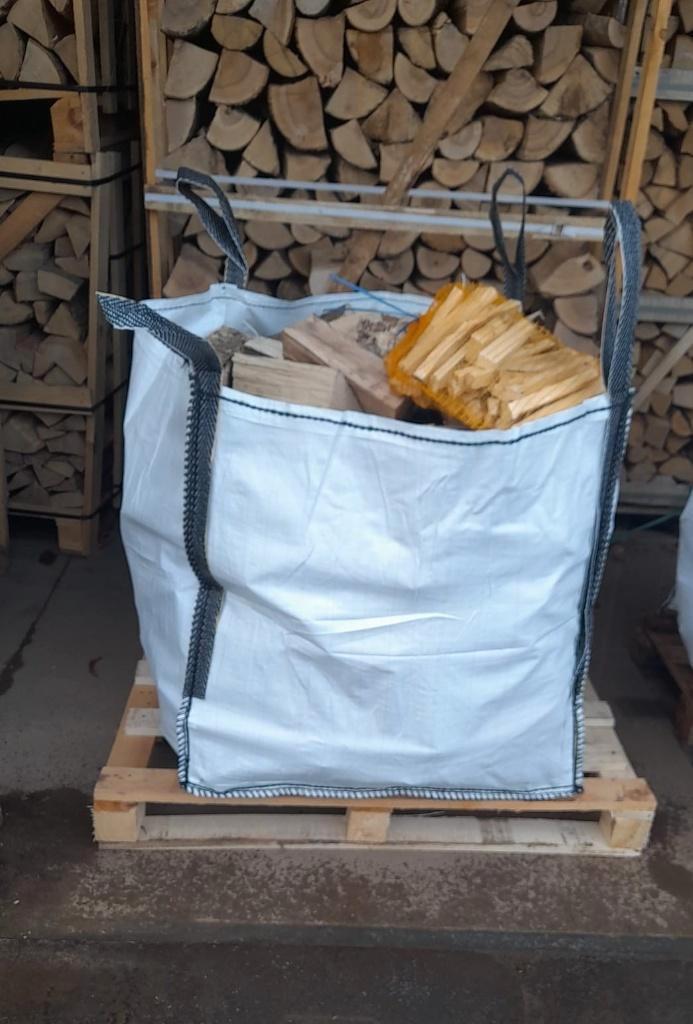 ovengedroogd gemengd haardhout in bigbag,stookklaar, 25 cm., Tuin en Terras, Haardhout, Blokken, Minder dan 3 m³, Ophalen