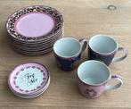 Little Diva servies borden, kopjes, gebak schoteltjes, Ophalen of Verzenden, Zo goed als nieuw, Bord(en), Overige stijlen