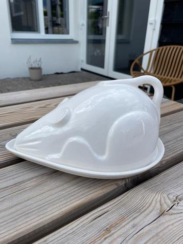 Vintage antieke kaasstolp kaasdoos schaal muis beschikbaar voor biedingen