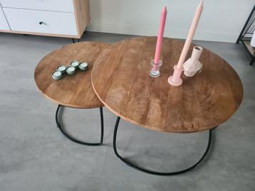 Ronde salontafels (Brix Emma set of 2) beschikbaar voor biedingen