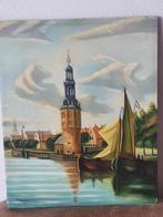 Schilderij paneel Montelbaanstoren Amsterdam Molenaar, Antiek en Kunst, Ophalen