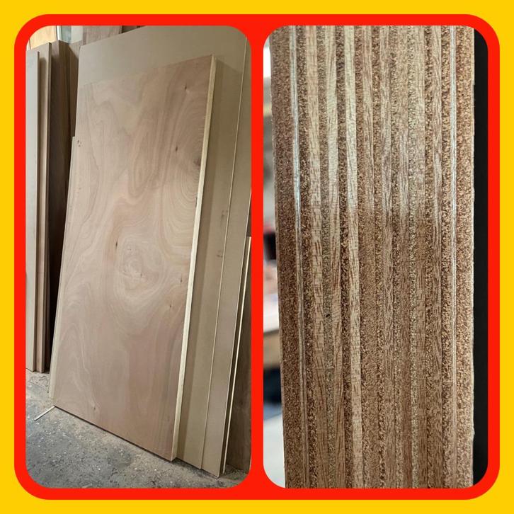 205. Deur Alustabiel Okoumé Multiplex 216 x 95 en 5,4 cm dik, Doe-het-zelf en Verbouw, Deuren en Horren, Nieuw, Buitendeur, 200 tot 215 cm