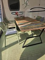 4 kunstof tuinstoelen te koop wegens overcompleet., Ophalen, Zo goed als nieuw, Kunststof, Stapelbaar