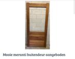Meranti buitendeur, Ophalen, 80 tot 100 cm, 200 tot 215 cm, Glas