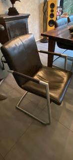 Eet kamerstoelen, Huis en Inrichting, Stoelen, Ophalen, Gebruikt, Bruin, Leer