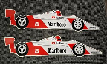 2x Grote Vintage Formule 1 Marlboro Niki Lauda ~ Stickers ~ beschikbaar voor biedingen