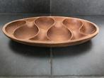 Vintage houten ovale hapjes schaal, Ophalen of Verzenden, Ovaal, Hout