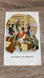 Oude ansichtkaart Sinterklaas in den boekwinkel 1935, Ophalen of Verzenden, 1920 tot 1940, Gelopen, Kinderen