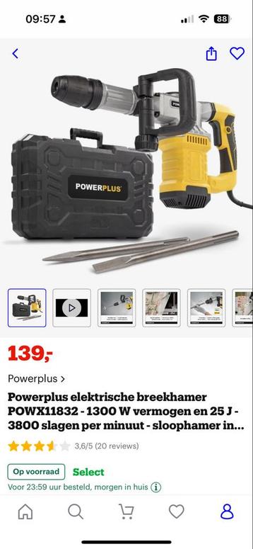 Powerplus Breekhamer - Zo goed als nieuw! beschikbaar voor biedingen