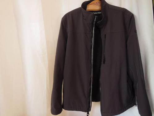 staalgrijze soft shell jacket met sherpa mt M Calvin Klein, Kleding | Heren, Jassen | Winter, Gedragen, Maat 48/50 (M), Grijs