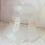 Glazen lampenkapje melk glas wit goud randje, Antiek en Kunst, Ophalen of Verzenden