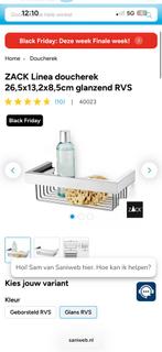 Zack Linea doucherek RVS glans (chroom), Ophalen of Verzenden, Zo goed als nieuw, Overige kleuren, Overige typen