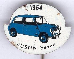 1964 Austin Seven blauw/blik oldtimer auto speldje( A_064 ), Verzamelen, Speldjes, Pins en Buttons, Zo goed als nieuw, Speldje of Pin
