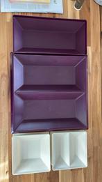 Tupperware schalenset hoekig, stapelbaar, Ophalen of Verzenden, Zo goed als nieuw, Overige typen