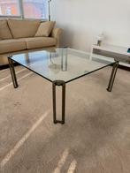 Klassieke glazen salontafel, 100 x 100 cm, echte blikvanger, Ophalen, Vierkant, Glas, Minder dan 50 cm