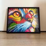 Pop-art schilderij kat met IKEA kader, Ophalen