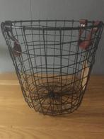 iron basket black desing mand incl 2 draaghengsels, Huis en Inrichting, Woonaccessoires | Schalen en Manden, Nieuw, Mand, Ophalen of Verzenden