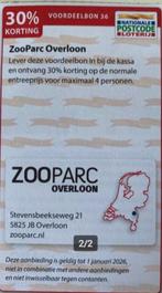 ZooParc Overloon 30% kortingsbon, Drie personen of meer, Kortingskaart