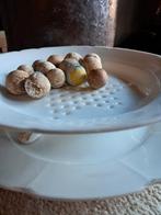 Mooie oude fruittest met onderschotel puntgaaf!, Antiek en Kunst, Ophalen of Verzenden