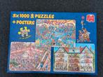 Jan van Haasteren 3x1000 Puzzels, Ophalen, 500 t/m 1500 stukjes, Zo goed als nieuw, Legpuzzel