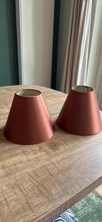 2 lampenkapjes Roestkleur., Ophalen of Verzenden, Zo goed als nieuw, Rond, Minder dan 25 cm