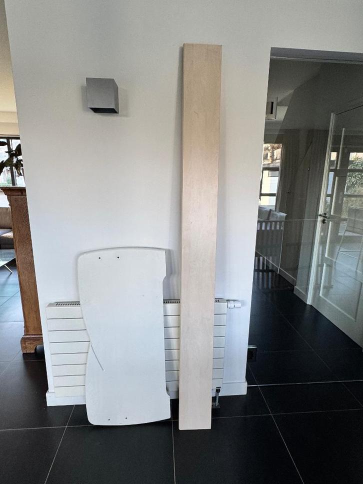 bed, Huis en Inrichting, Slaapkamer | Bedden, Gebruikt, Eenpersoons, 90 cm, 200 cm, Hout, Beige, Ophalen