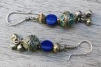 Oriëntalische zilveren oorbellen/ hangers met Lapis Lazuli, Verzenden, Zilver, Oorbellen, Met edelsteen