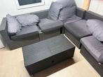 Mooie loungeset van wicker, 5 zitplaatsen, Ophalen of Verzenden, Zo goed als nieuw, Loungeset