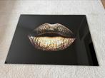 Plexiglas lippen schilderij, Ophalen of Verzenden, Zo goed als nieuw, Schilderij, 75 cm of meer