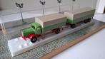 Brekina 4406 Mercedes Benz L4500 torpedo + aanhanger, 1/87, Ophalen of Verzenden, Zo goed als nieuw, Bus of Vrachtwagen, Brekina