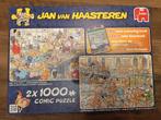 Jan van Haasteren 2x1000 oud en nieuw & fabriek kerstman, Ophalen of Verzenden, 500 t/m 1500 stukjes