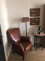 Lederen fauteuil, Huis en Inrichting, Fauteuils, Ophalen, Zo goed als nieuw, 50 tot 75 cm
