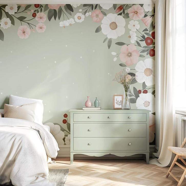 Sale Kinderbehang Bloemen Harmonie Lilipinso 400 x 248 cm, Kinderen en Baby's, Kinderkamer | Inrichting en Decoratie, Nieuw, Wanddecoratie