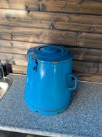 Grote emaile ton met deksel, Antiek en Kunst, Antiek | Emaille, Ophalen of Verzenden