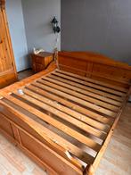Grenen twee persoons bed 180 x 200 MOET SNEL WEG, Ophalen, Gebruikt, Tweepersoons, 180 cm