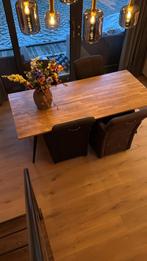 Eetkamerstoelen met wieltjes, Huis en Inrichting, Stoelen, Ophalen, Gebruikt, Vijf, Zes of meer stoelen, Stof