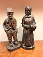 Houten boer en boerin, Ophalen of Verzenden, Gebruikt, Mens