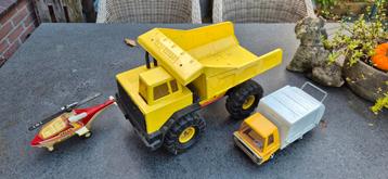 Tonka vrachtwagen. Buddy L vuilnisauto en Helicopter beschikbaar voor biedingen