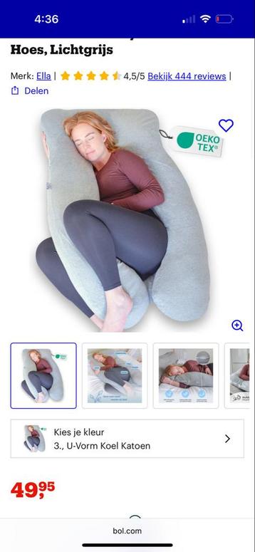 Zwangerschapskussen XXL - Grijs - U-vorm beschikbaar voor biedingen