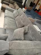Hoekbank ribstof bank XXL model 320x250cm antraciet, Huis en Inrichting, ., Ophalen of Verzenden, Zo goed als nieuw, .