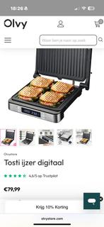 Tosti ijzer / contact grill olvy, Witgoed en Apparatuur, Ophalen, Nieuw